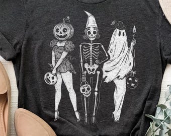Halloween Is Coming Vintage Shirt, Spooky Pumpkin Face Fall Tee, Creepy Jack O Lantern Graphic for October Trick or Treat Season