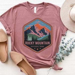 Rocky Mountain National Park Tee, Colorado Mountain Hiking Shirt, Vintage Wilderness Adventure Nature Gift