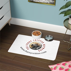 Pet Food Mat for Furry Friends | Dog and Cat Feeding Mat | Cute Pet Accessories | Home Decor | Gift for Pet Lovers