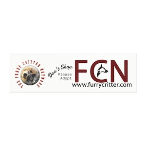 Furry Critter Car Magnet, Animal Adoption Magnet, Don&#39;t Shop Please Adopt, Pet Lover Gift, Car Decor for Animal Lovers, Eco-friendly Magnet