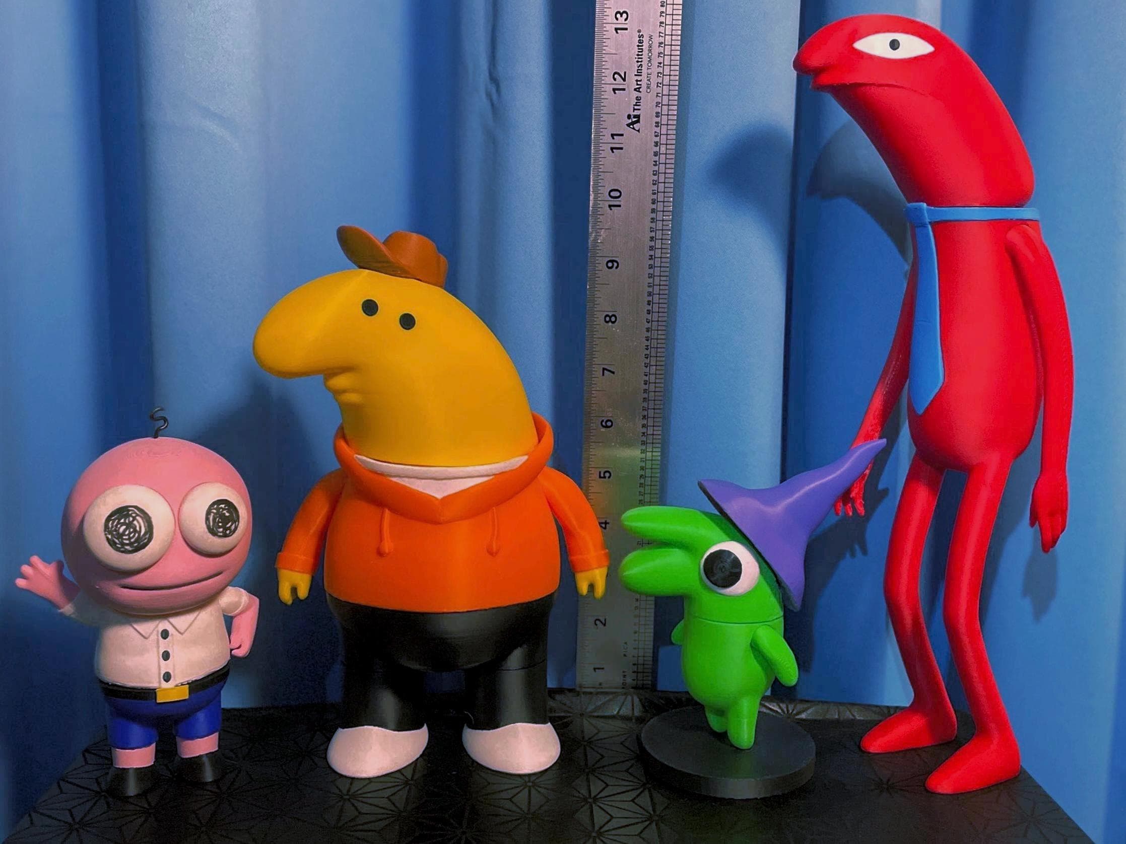 Smiling Friends - Custom Designed and 3D Multicolor Printed