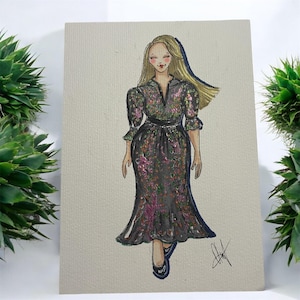 Custom Fashion Sketch, Custom illustration, Watercolor Illustration, Custom Portrait, Personalized Gift, Custom Art, Fashion Illustration