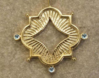 Porte Bonheur Double-sided Lucky Charm Pendant in 14K Gold With