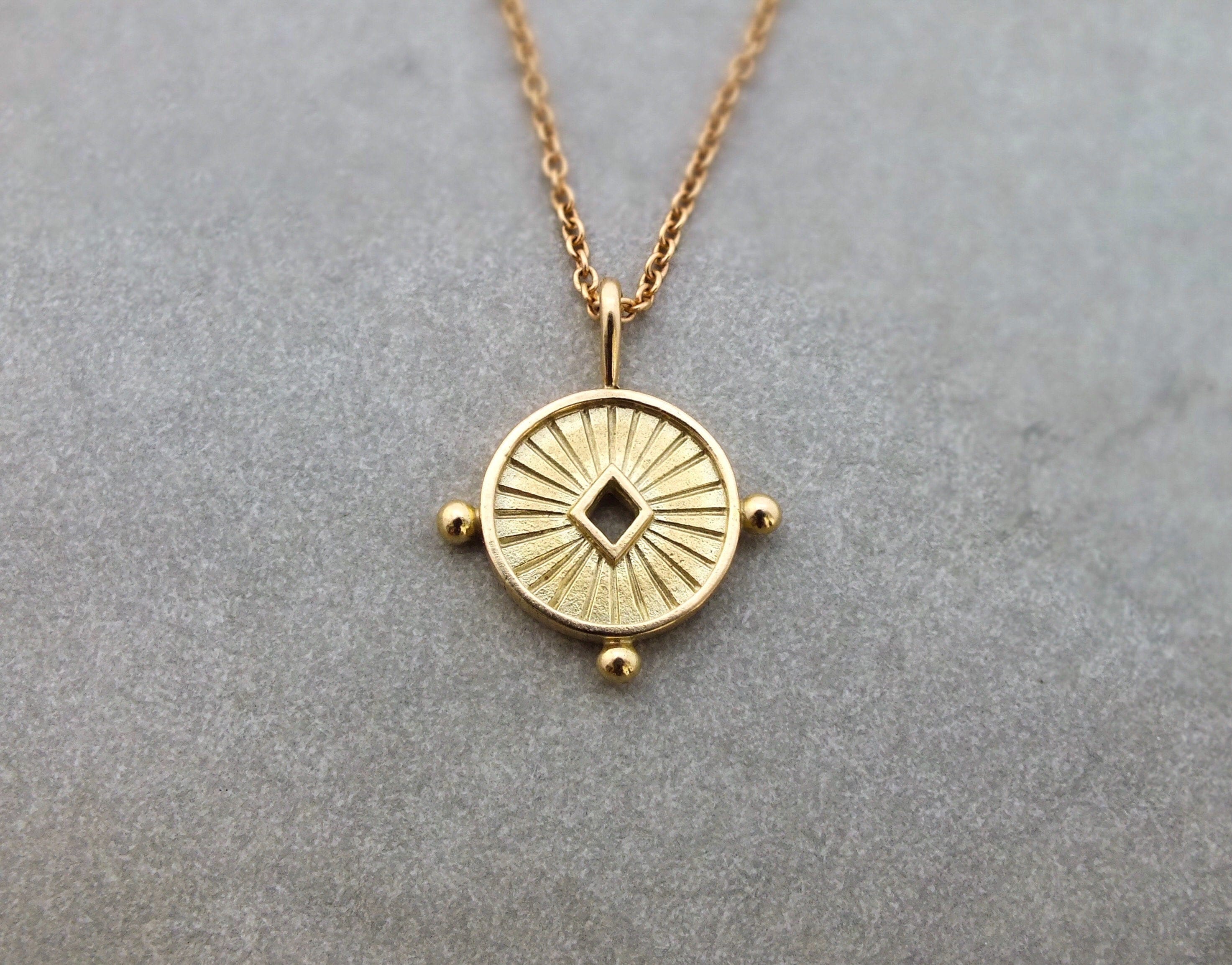 Aurora Necklace 18k Gold Celestial 