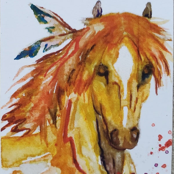 Print War Horse Small ACEO Totem Print