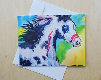 6 Thank You Cards Horse Pinto