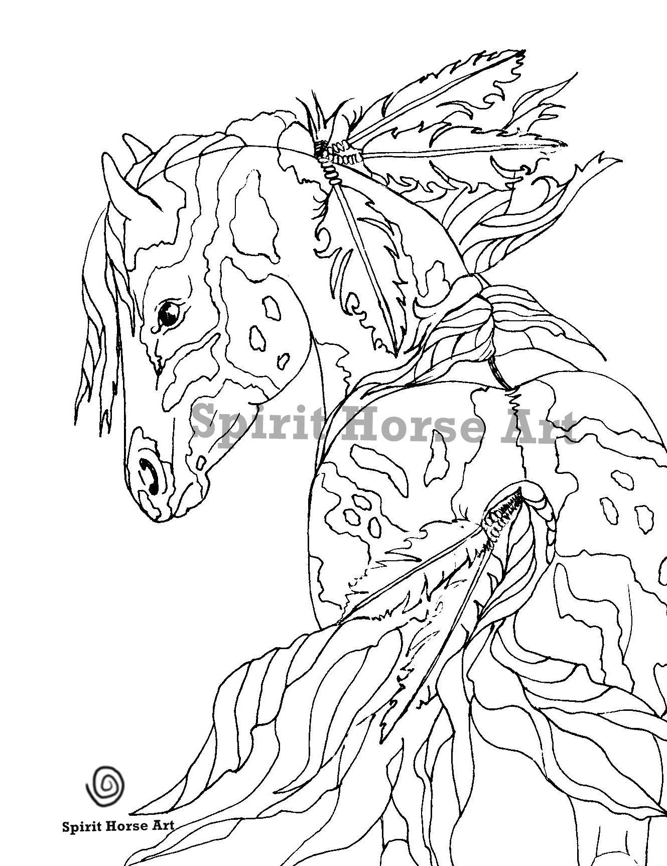Pinto Horse Coloring Pages