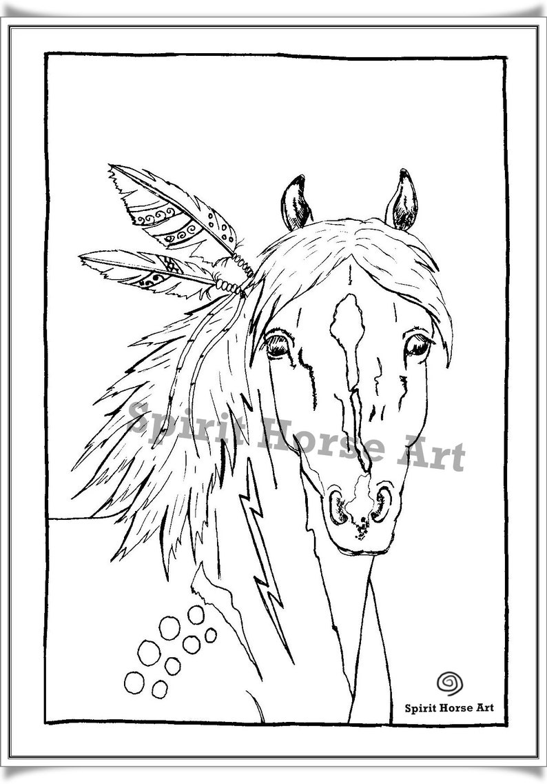 Spirit Horse Mustang Pony Palomino, Buckskin, Print your own page, Printable image 1