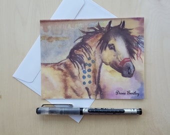 4 Buckskin Notecards Spirit Horses