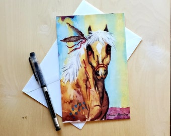 8 cartes de vœux de cheval Aquarelle Prints