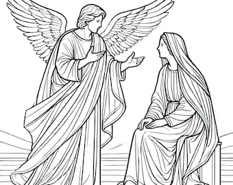 Digital Christmas Nativity Coloring Book – Set 1 of 3 (5 Images) Christian coloring pages, Christmas bundle, Nativity coloring pages