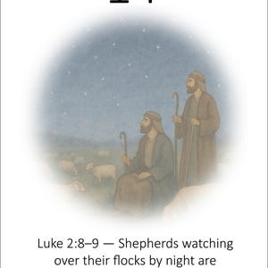 Printable Advent Calendar Cards • 25 Watercolor Christmas Scripture ...