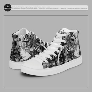 Cyborg Naruto Anime High-Top Canvas Shoes