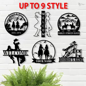 Western riding cowboy metalen bord, cadeau paard minnaar, ranch teken, aangepaste cowboy cowgirl kunst aan de muur, teken cowgirl, western teken, cowboy geschenken