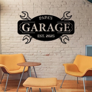 Benutzerdefinierte Werkstatt Metallschild, Werkstattschild, Werkstattschild, Mechanikerschild, Mannhöhlendekor, Werkstattschild