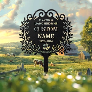 Custom Memorial Garden Sign, Flower Grave Marker, Remembrance Gift, Garden memory sign, Funeral decor,Memorial gift, Sympathy Sign, Mom loss