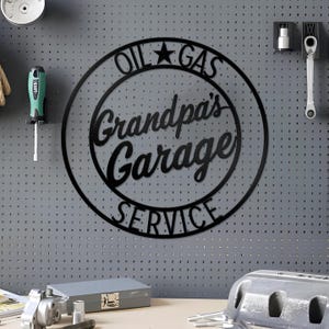 Custom Garage Metal Sign Wall Art | Personalized Workshop Name Sign| Mechanic Decor |Artistic Decor | Great for Workshop | Father&#39;s Day Gift