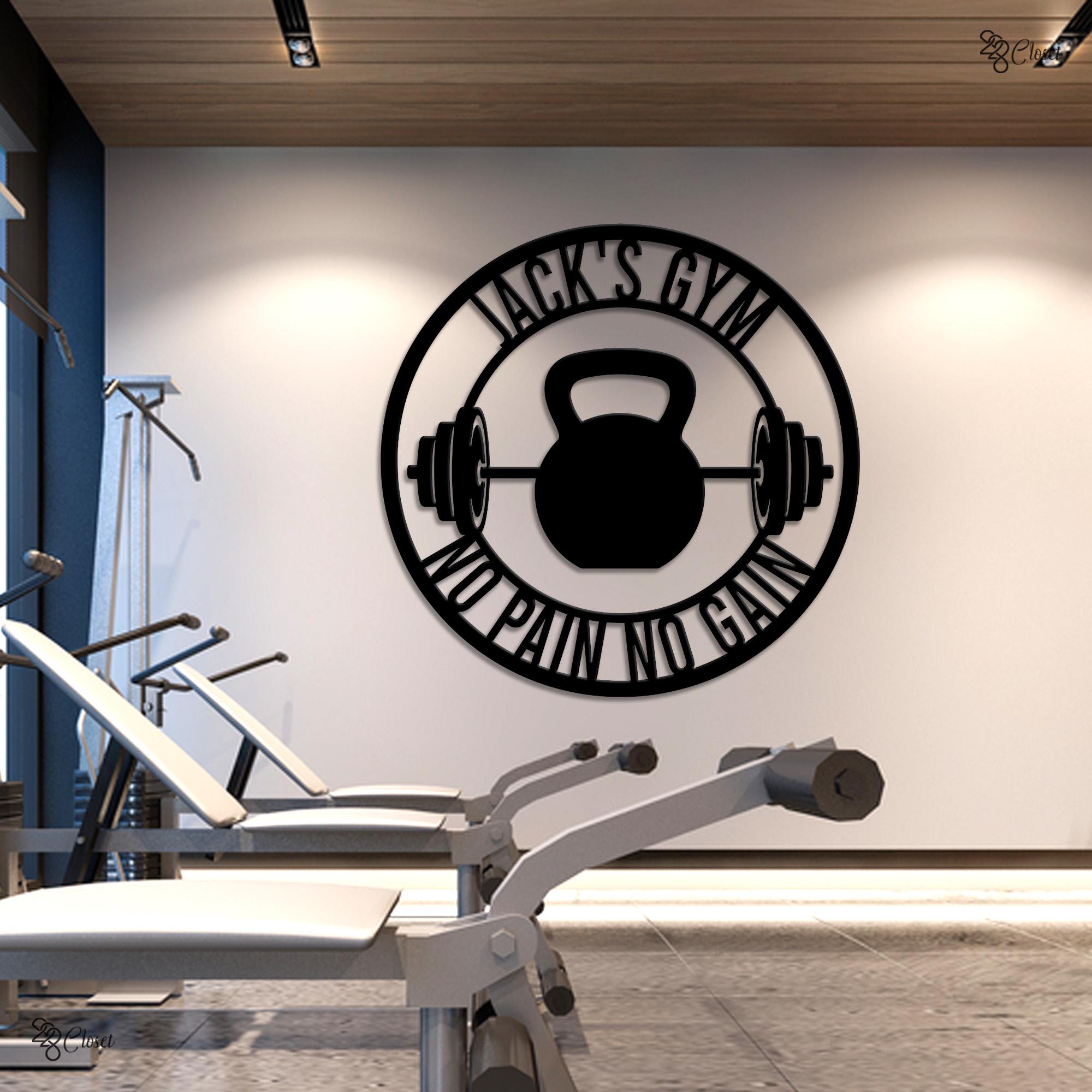 Personalized Gym Sign, Gym Sign, Fitness Wall, Art for Fitness Lover ...