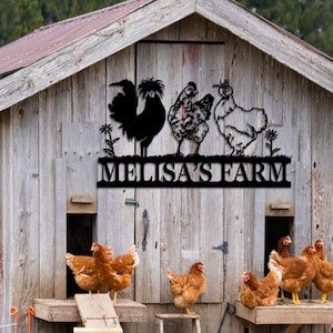 Custom Chicken Coop Sign, Hen House Sign, Chicken Coop Decor, Personalized Chicken Farm Sign,Farm Decor,Farmhouse Decor,Our Little Coop Sign