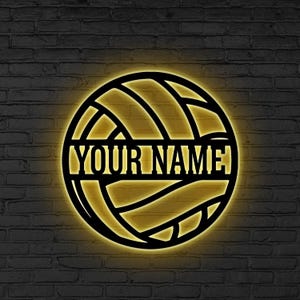 Custom Volleyball Sign Led Lights, Sport Wall for Player, Sign for Athlete Gift, Volleyball sign, Athlete gift, Volleyball player, Sport art