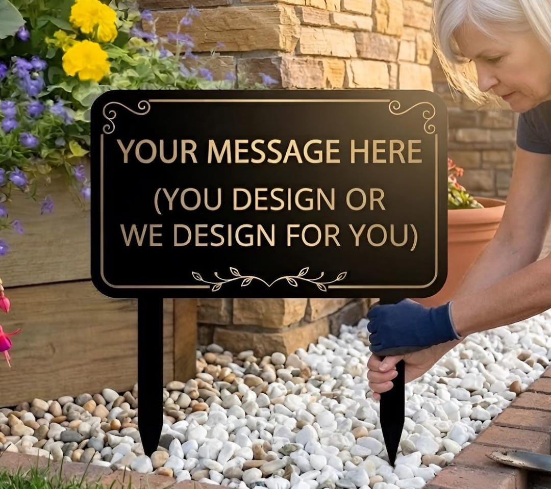 Custom Design Your Own Metal Sign, Personalized Garden Sign, Lawn Decor ...
