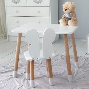 Wooden Table and Chairs Set for Kids – Ideal Kids Furniture for Playtime, Learning & Kids Room