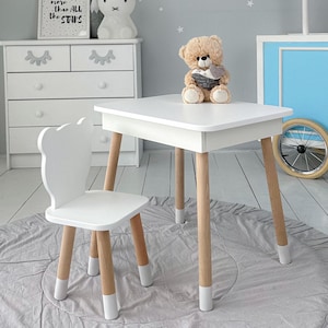 Montessori furniture,Birthday gift, Modern Kids Chairs and Table,Toddler Table and Chair