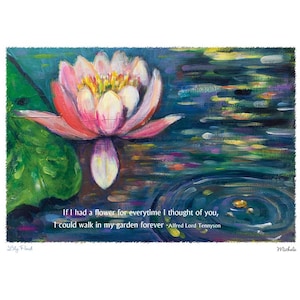 Jewish Sympathy/grief Card SAVE on SHIPPING! Let us mail the card for you :Lliy Pond