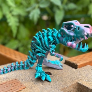 Flexi Multi-Colored T-Rex | Sensory Toy | Desk Toy | Flexible Figurine |