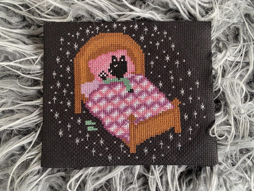 Starry Night for a Sleepy Girl Cross Stitch Pattern PDF - Etsy