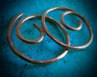 Free Shipping Item . NOTSO THINNI 45mm Medium Hoop Earrings with hammered surface in 20 gauge square German Nickel Silver wire