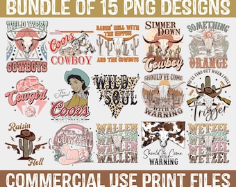 Cowboy Bundle PNG, Western PNG Bundle, Cowboy Sublimation Designs, Cowgirl PNG, Western Sublimation, Png Cliparts, Western Sublimation Png