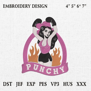 Punchy Cowgirl Embroidery Designs, Western Embroidery File, Trendy Embroidery Machine, Cowgirls Embroidery Design, Cowgirl Embroidery