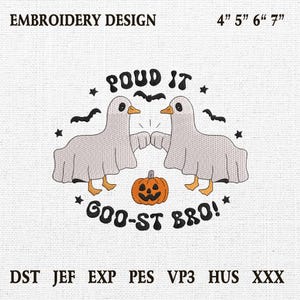 Goose Bumps Embroidery Design, Funny Goose Embroidery Design, Halloween Goose Machine Embroidery, Instant Download, Included 5 Sizes