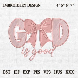 God is good embroidery design, Boho Christian Embroidery Design, Christian Embroidery, DST PES File For Christian