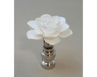 Lotus Flower Lamp Finial....Custom Crafted...Custom Colors