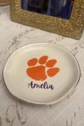 Personalized College Ring Dish: Custom Logo Jewelry Tray