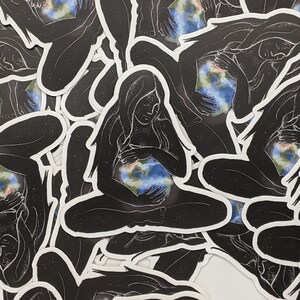 Mother Earth Protecting the Planet vinyl die-cut sticker