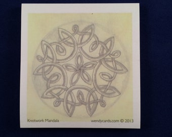 Knotwork Mandala Note Pad, Celtic Sticky Notes