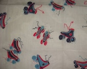 Roller Derby Girl - Vintage St Michaels (Marks & Spencer)  England Roller Skate Theme Headscarff/Neckerchief