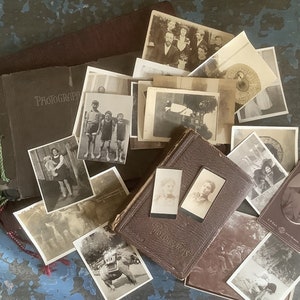 People & Portraits - Assorted Bundle Vintage Photographs x 16 - Early 1900's to 1960's Black and White/Sepia - JJ's, Mixed Media, Crafting