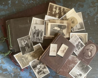 Mensen en portretten - Diverse bundel Vintage foto's x 16 - Begin 1900 tot 1960 Zwart-wit/Sepia - JJ's, Mixed Media, Crafting