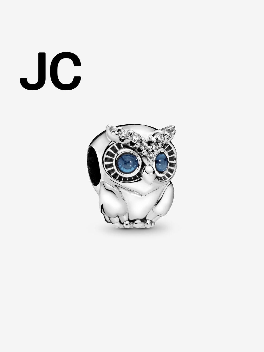Sparkling Owl Charm S925 Sterling silver for all european bracelets gift for women