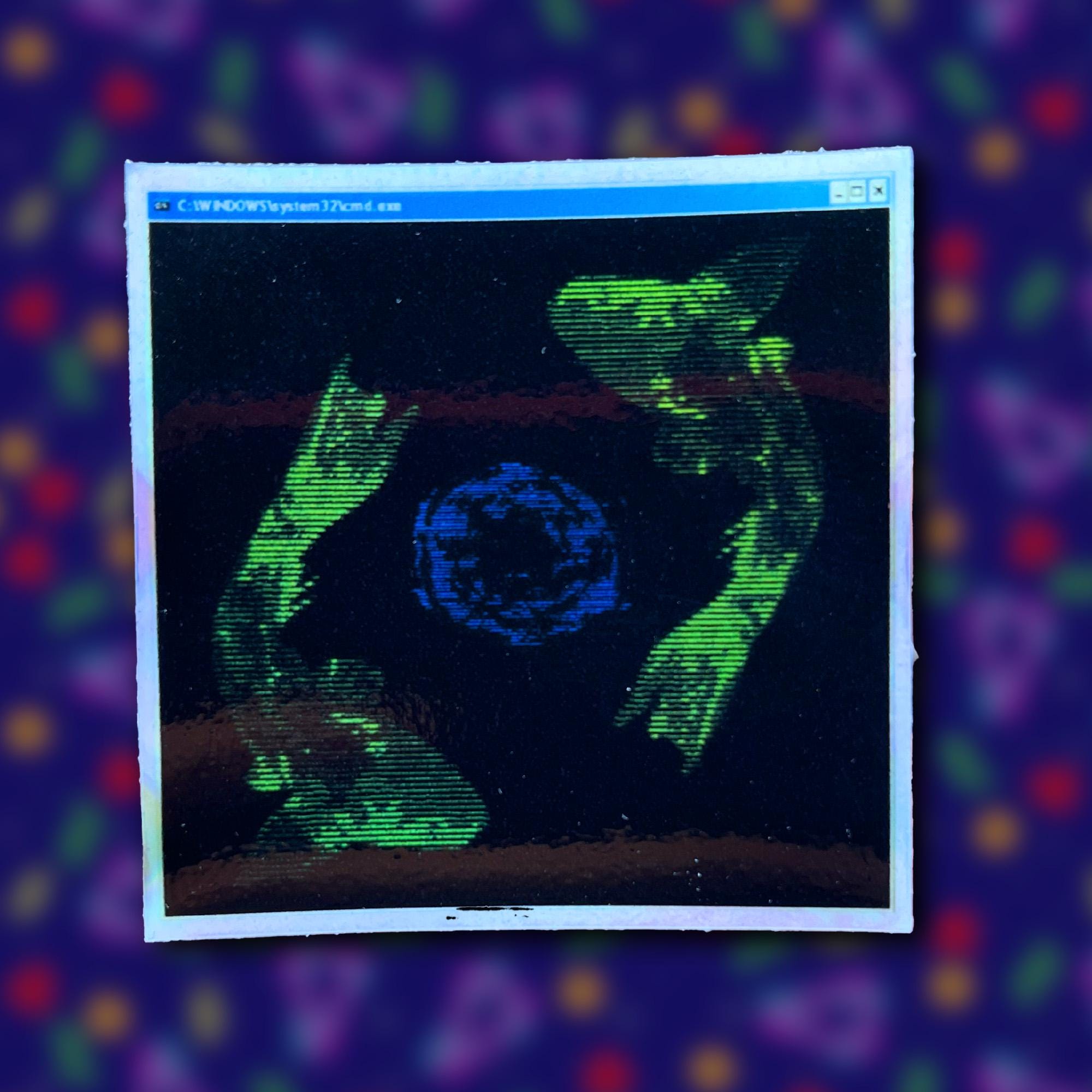 ASCII Koi Fish Terminal Sticker – Holographic Retro Computer Weirdcore ...