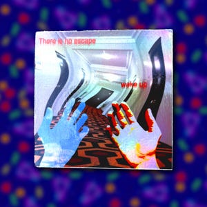 Holographic Surreal Liminal Hallway Sticker – Weirdcore Analog Horror Wake Up Vinyl Decal