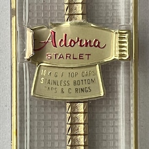 Vintage Speidel Adorna Starlet 10k Gold Filled Ladies Watch Band In Box NOS. Expands to 8.5”