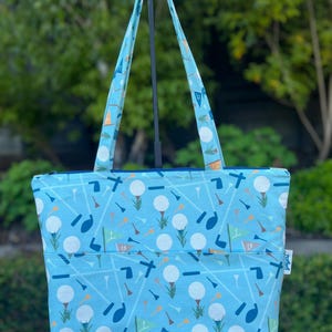 Handgefertigte Golf-Einkaufstasche für Damen | Baumwollcanvas | Stilvoll, funktionell und für den Grünen gemacht | Der GoGirl-Shop