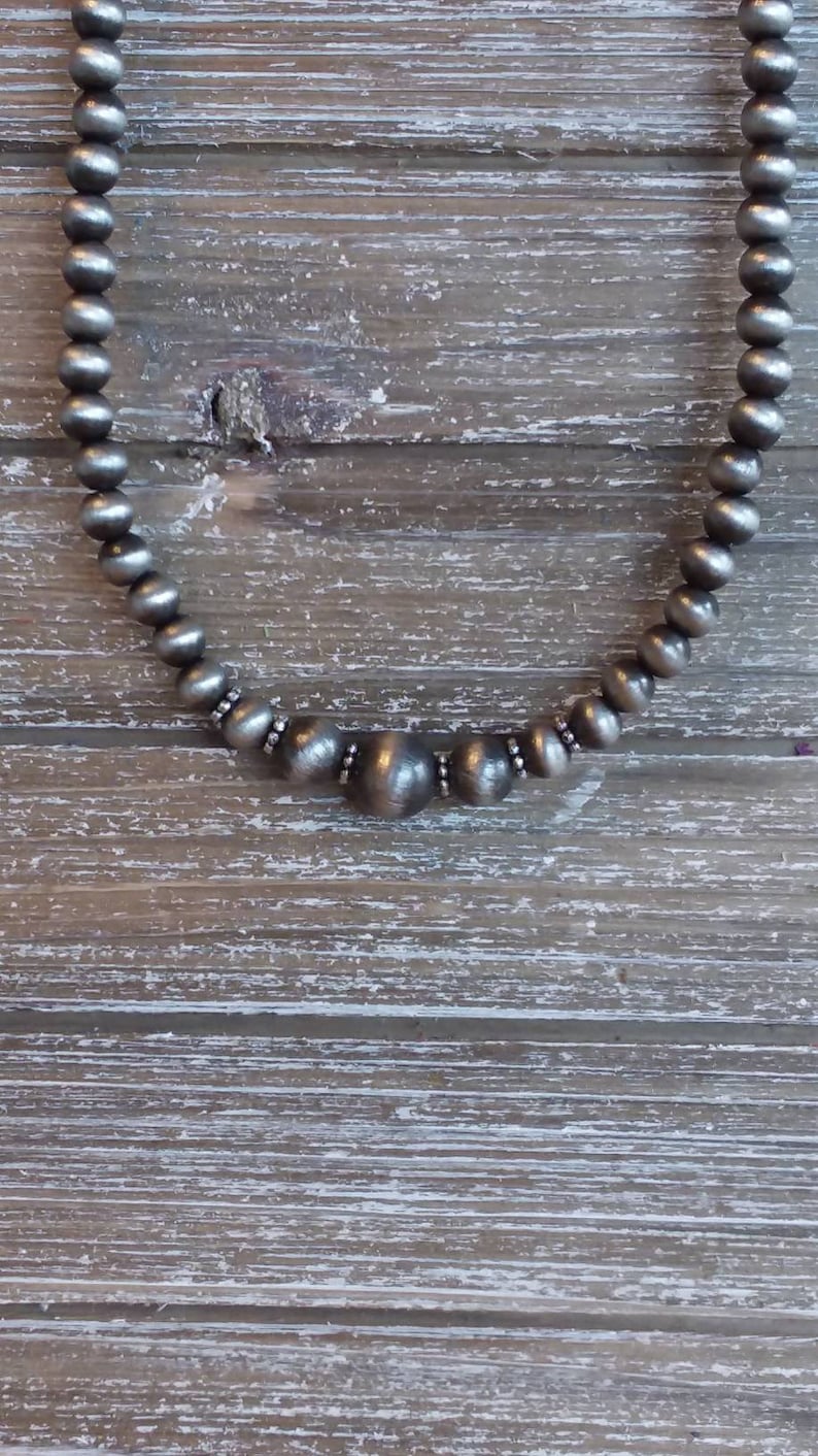 Faux Navajo Pearl Choker Necklace Etsy