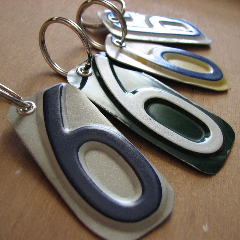 Number Six License Tag Keychain Etsy