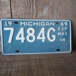 1969 Michigan License Plate - Item No. 970